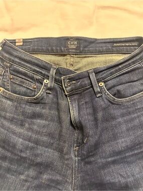 Citizens of Humanity Rocket Crop high-rise skinny jeans in a dark wash.